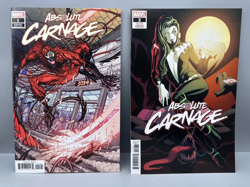 Marvel Comics Absolute Carnage #1 & #2 (2019) - Ryan Stegman and Kris Anka variant covers from auction in Greenville, Ohio
