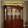 Complete Solid Cherry Wood Dining Room Suite – Table, 8 Chairs &amp; 2 Extension Leaves (Session 1)