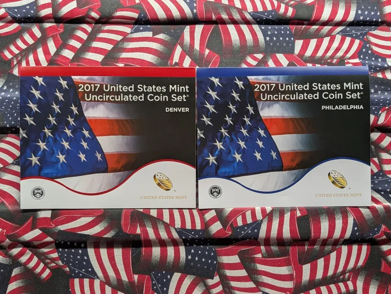 2017 P&D U.S. Uncirculated Mint Coin Set with ATB Quarters In OGP w/COA, Opened from auction in Greenville, Ohio