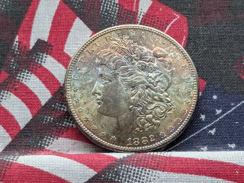 1882-S Morgan Silver Dollar W/ Toning from auction in Greenville, Ohio