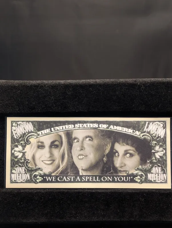 Hocus Pocus 1 Million Dollar Novelty Note from auction in Greenville, Ohio
