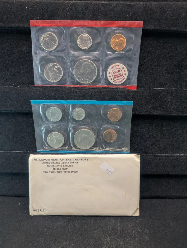1972 P&D U.S. Uncirculated Mint Coin Set In OGP from auction in Greenville, Ohio