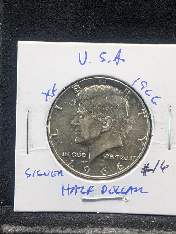1966-P 40% Silver Kennedy Half Dollar from auction in Greenville, Ohio