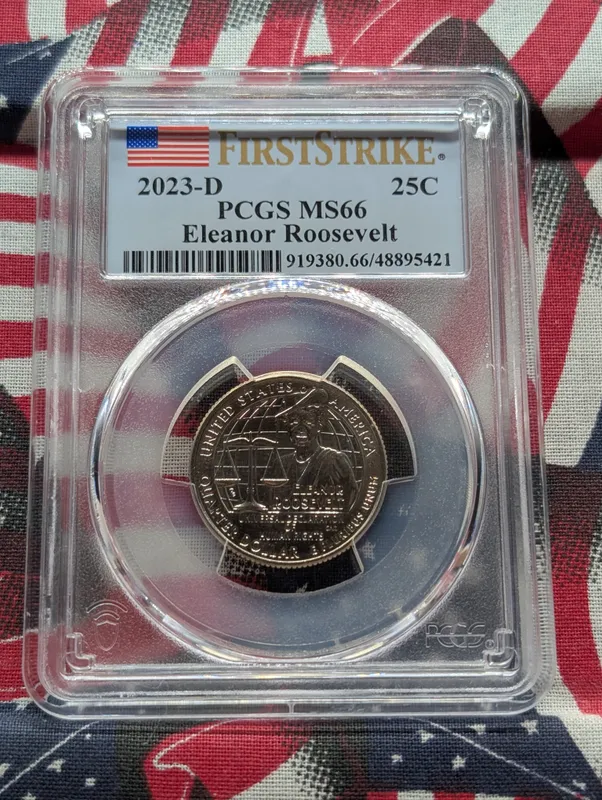2023-D Eleanor Roosevelt Washington Quarter PCGS MS66 - First Strike from auction in Greenville, Ohio
