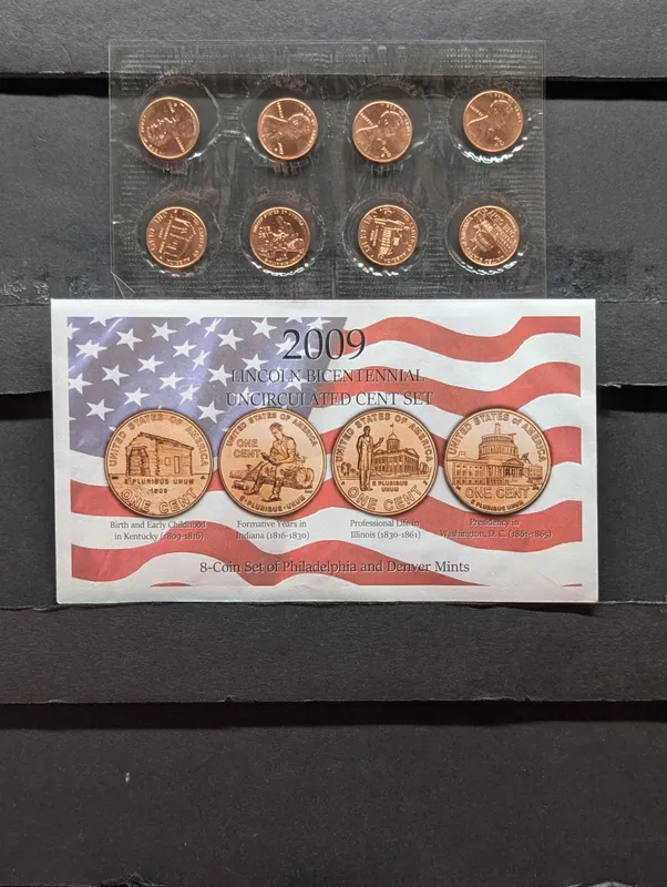 2009 P&D Lincoln Bicentennial Uncirculated Coin Set In OGP, 8- Coin Set from auction in Greenville, Ohio
