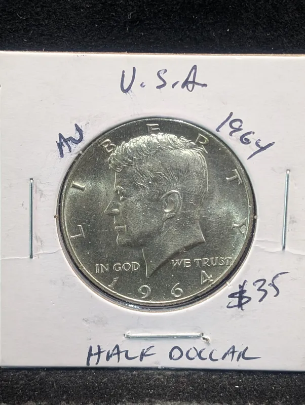 1964-P 90% Silver Kennedy Half Dollar from auction in Greenville, Ohio