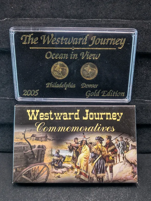 2005 P&D Ocean In View Gold Edition Westward Journey Jefferson Nickel Set from auction in Greenville, Ohio