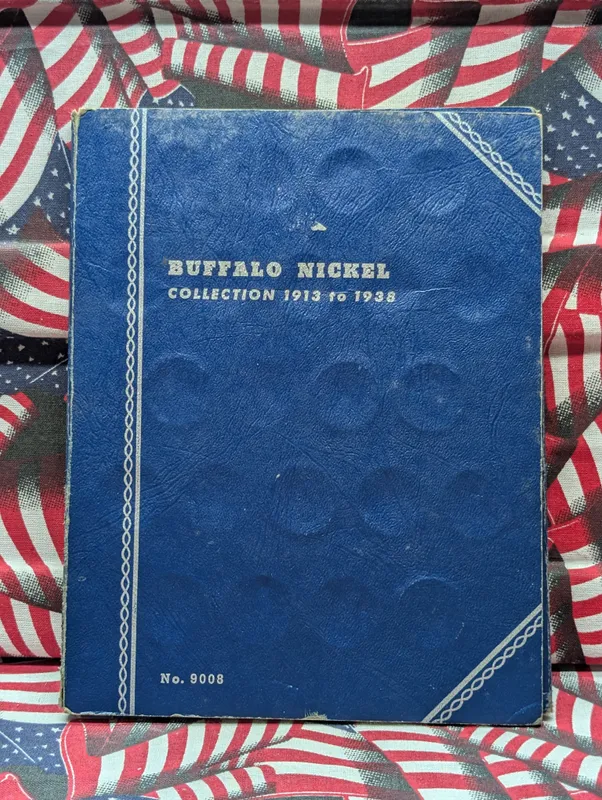 1913 to 1938 Indian Head Buffalo Nickel Whitman Folder w/ 36 Coins from auction in Greenville, Ohio