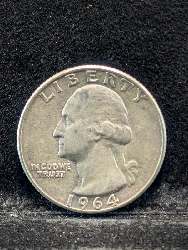 1964-P Washington Quarter, 90% Silver from auction in Greenville, Ohio