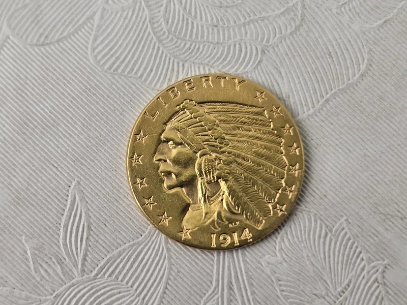1914 Indian Head $2.5 90% GOLD Quarter Eagle - 4.18 Grams - Strong Details from auction in Greenville, Ohio