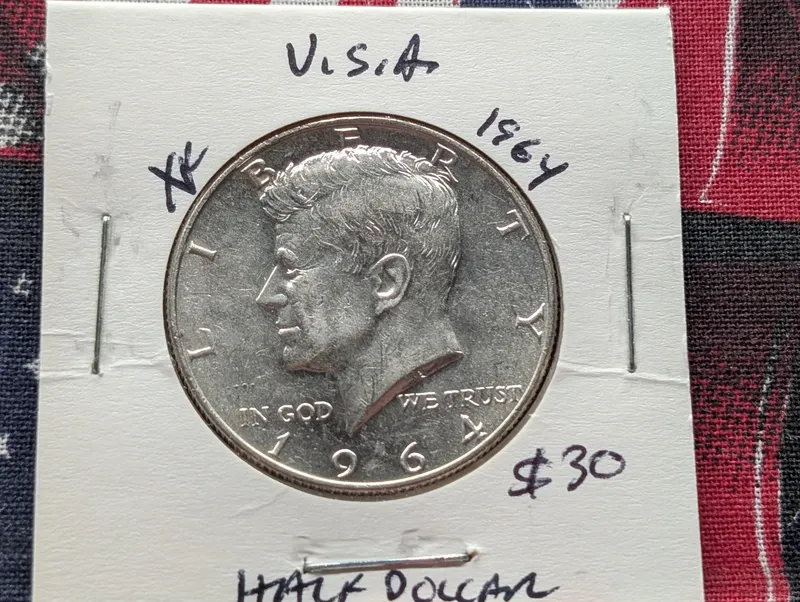 1964-D Kennedy 90% Silver Half Dollar from auction in Greenville, Ohio