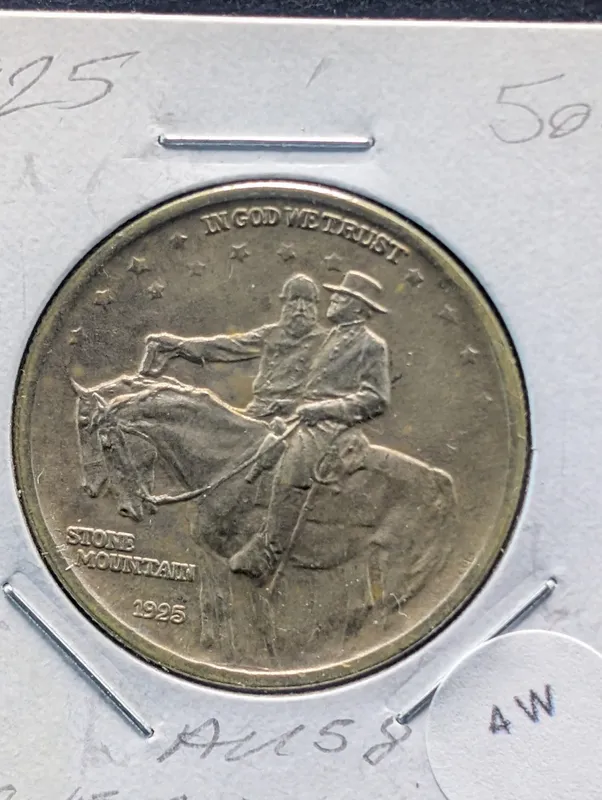 1925 Stone Mountain Commemorative 90% Silver Half Dollar from auction in Greenville, Ohio