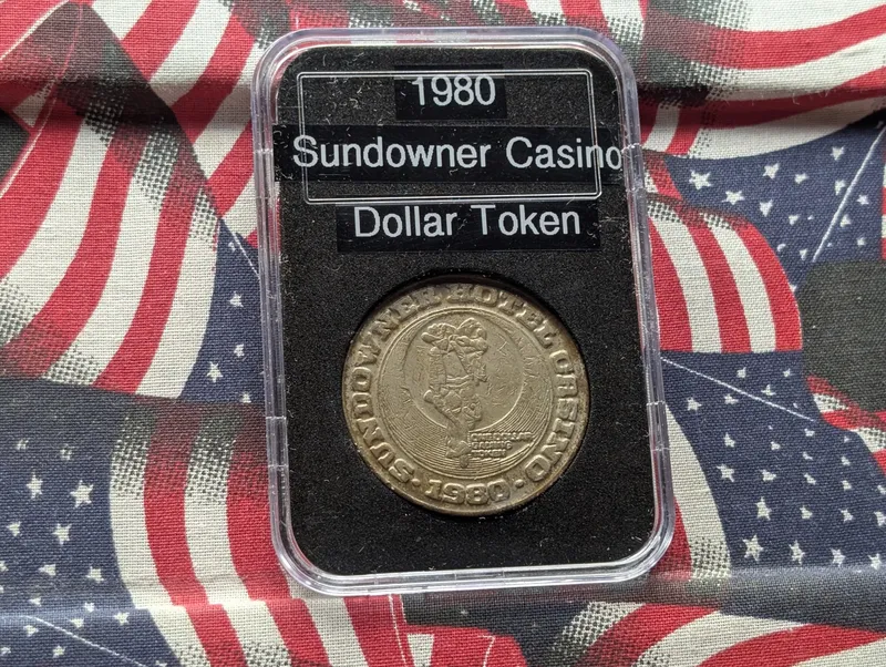 1980 Sundowner One Dollar Gaming Token from auction in Greenville, Ohio