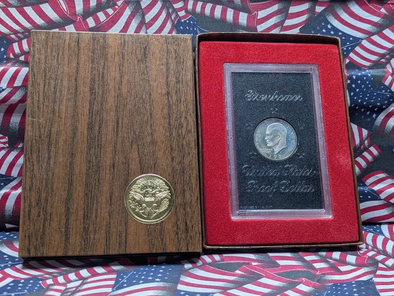 1971-S  Eisenhower U.S. Proof Dollar in OGP from auction in Greenville, Ohio