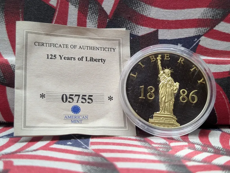 2011 American Mint Statue of Liberty, PROOF, Silver Plated from auction in Greenville, Ohio