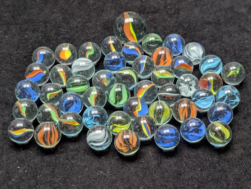 (49) Vintage Glass Marbles & Shooter from auction in Greenville, Ohio