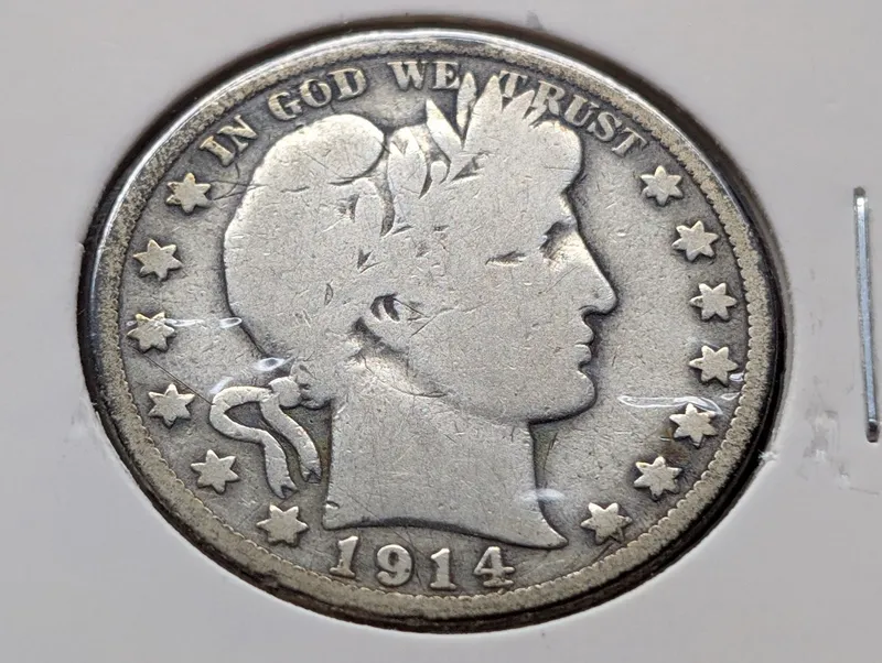 1914 Barber 90% Silver Half Dollar from auction in Greenville, Ohio