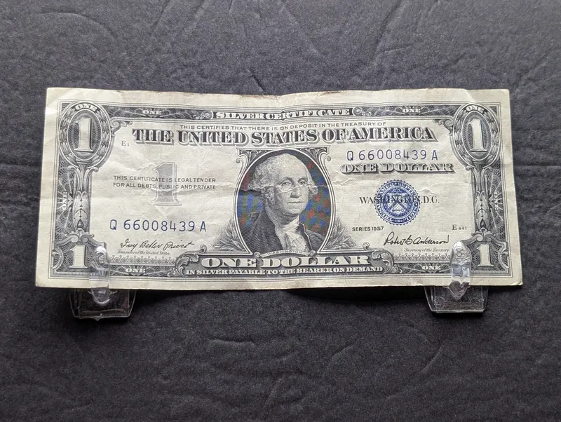1957 Series U.S. $1 Silver Certificate from auction in Greenville, Ohio