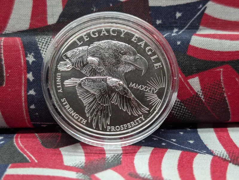 2024 Cook Islands Legacy Eagle, .9999 Fine Silver 1 Troy Oz Round from auction in Greenville, Ohio