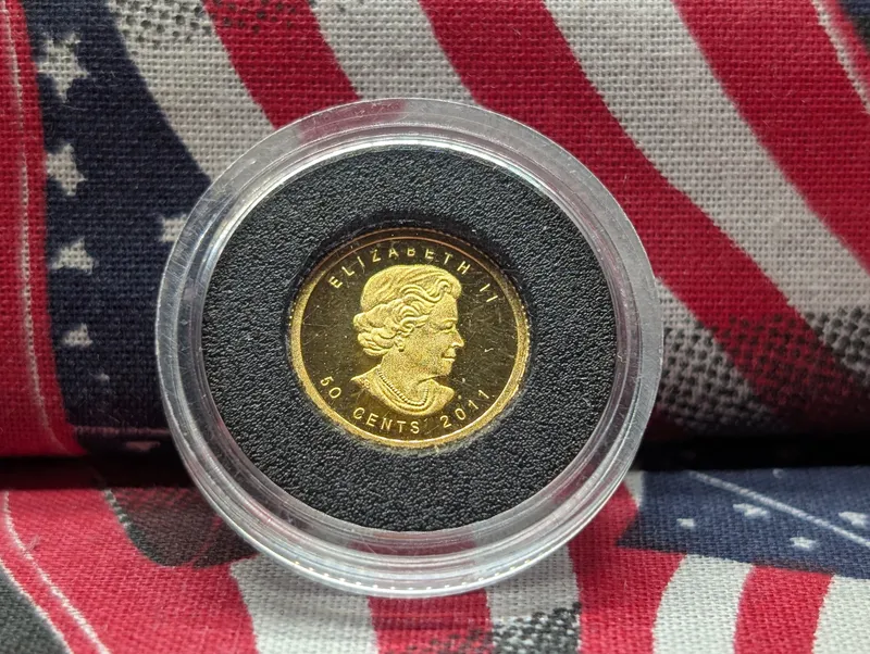 2011 Canada 50 Cents, .9999 Fine Gold 1/25 Troy Oz from auction in Greenville, Ohio