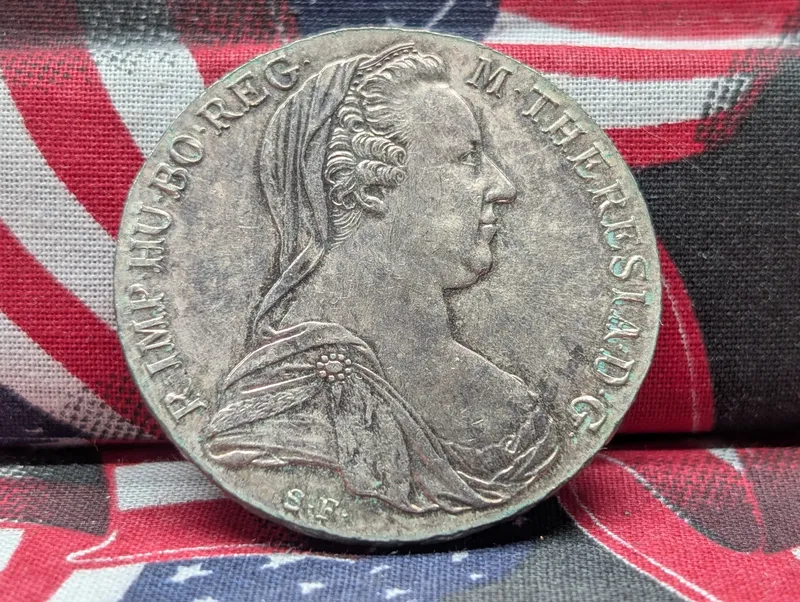 1780 Austria Maria Theresa Thaler Restrike, 83.3 Fine Silver, 28.0668 g from auction in Greenville, Ohio