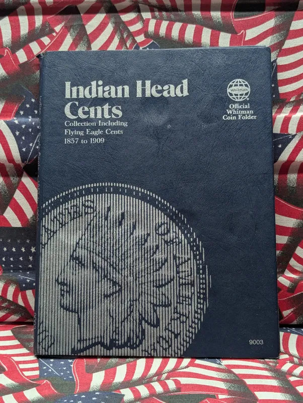 Partial Whitman 1857-1909 Indian Head Pennies Coin Folder of 34 coins, Including 1859, 1861, 1863 and 1864 from auction in Greenville, Ohio