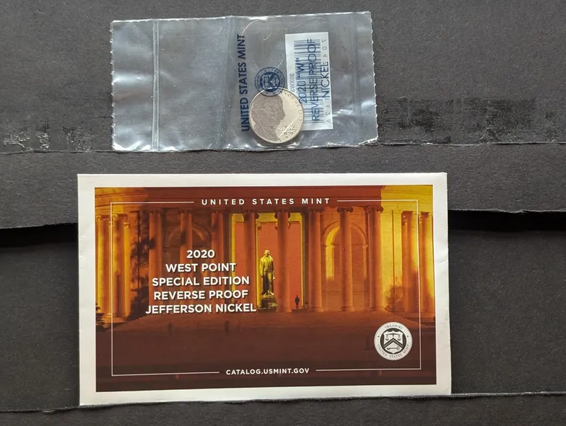 2020-W Jefferson Nickel West Point Special Edition Reverse Proof in OGP from auction in Greenville, Ohio