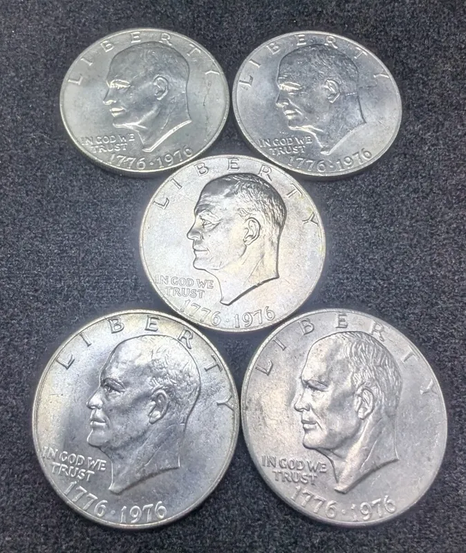 (5) 1976 Bicentennial Eisenhower Dollars from auction in Greenville, Ohio