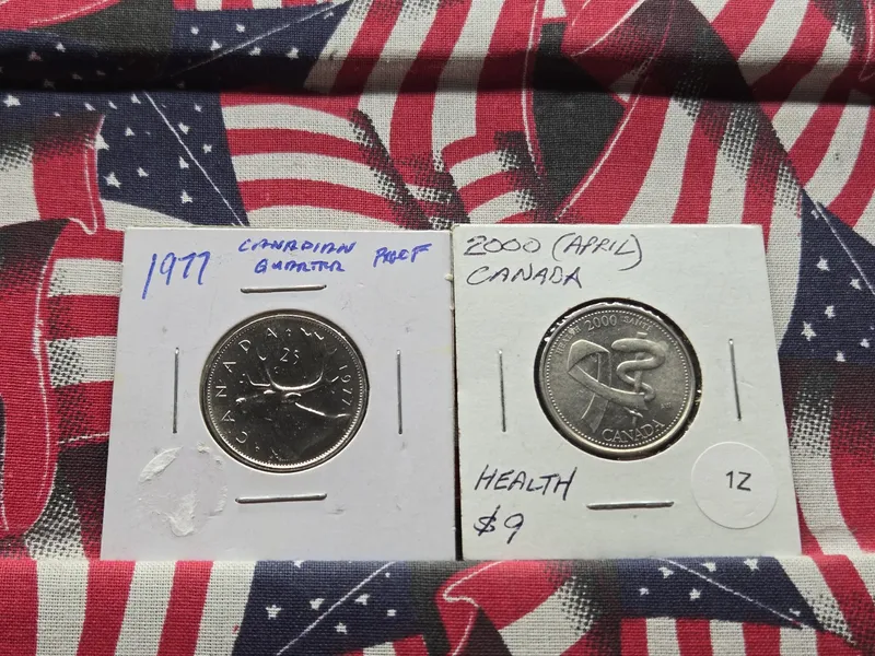 1977 "Proof" & 2000 (April) Canada Quarters from auction in Greenville, Ohio
