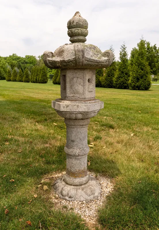 Antique Japanese Ishidoro Stone Garden Lantern from auction in York, Pennsylvania