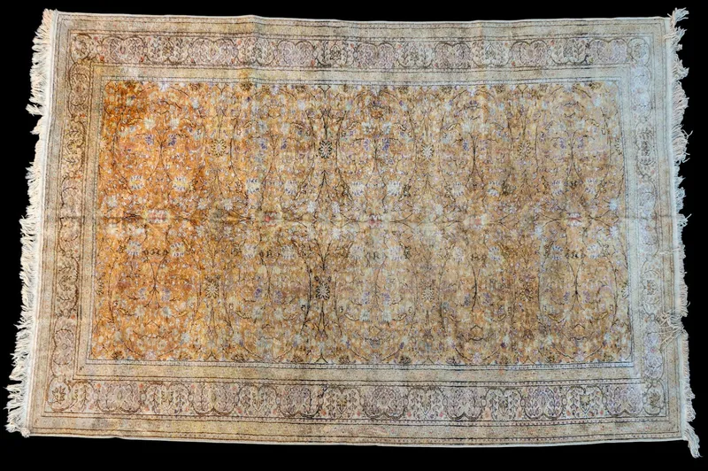 Turkish Silk Rug from auction in York, Pennsylvania
