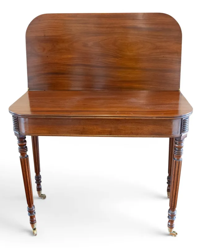English Mahogany Game / Card Table from auction in York, Pennsylvania