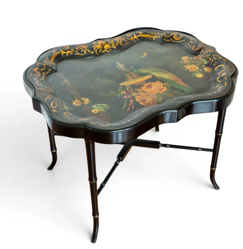 Tole-Painted Tray Table from auction in York, Pennsylvania