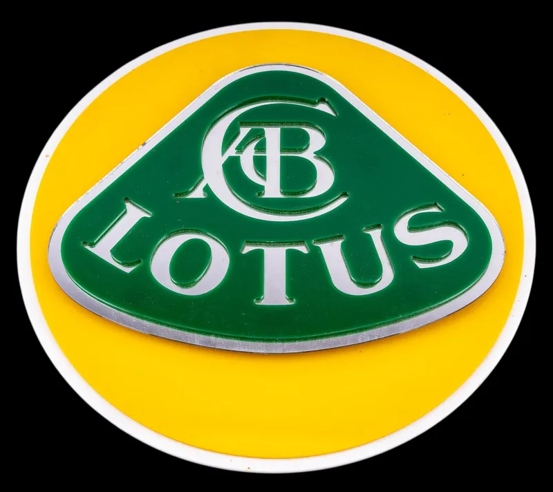 Vintage Lotus Automotive Mirrored Sign from auction in York, Pennsylvania