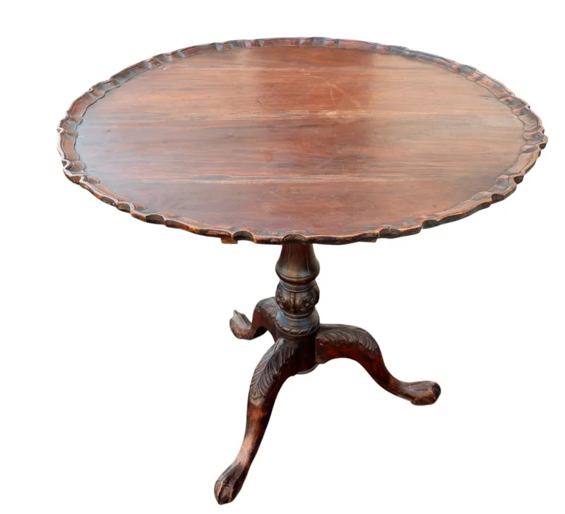 Large Pie Crust Tilt-Top Table from auction in York, Pennsylvania