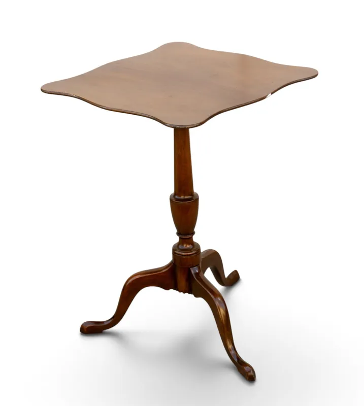 Kittinger Mahogany Tilt-Top Candle Stand from auction in York, Pennsylvania