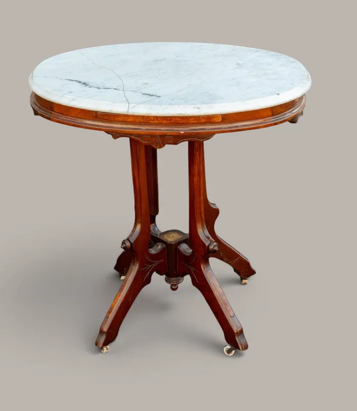 Victorian Walnut Parlor Table from auction in York, Pennsylvania
