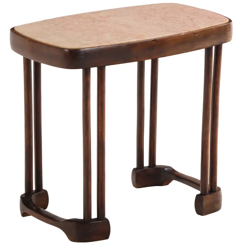 THONET MARBLE TOP  TABLE C 1910. from auction in Philadelphia, Pennsylvania