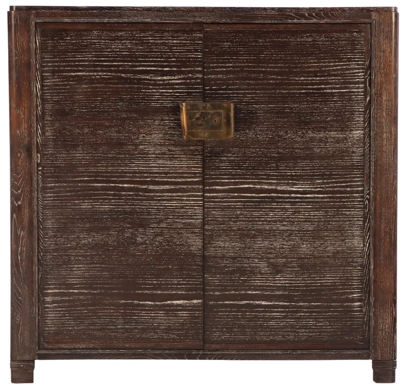 FRENCH CERUSED OAK TWO DOOR CABINET IN THE MANNER OF JEAN-MICHEL FRANK C 1940. from auction in Philadelphia, Pennsylvania