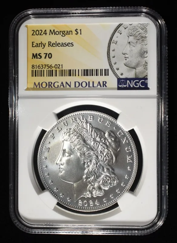 2024 MORGAN DOLLAR NGC MS70 EARLY RELEASES from auction in Findlay, Ohio
