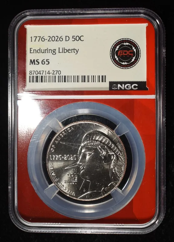 1776-2026-D 50C ENDURING LIBERTY NGC MS65 from auction in Findlay, Ohio