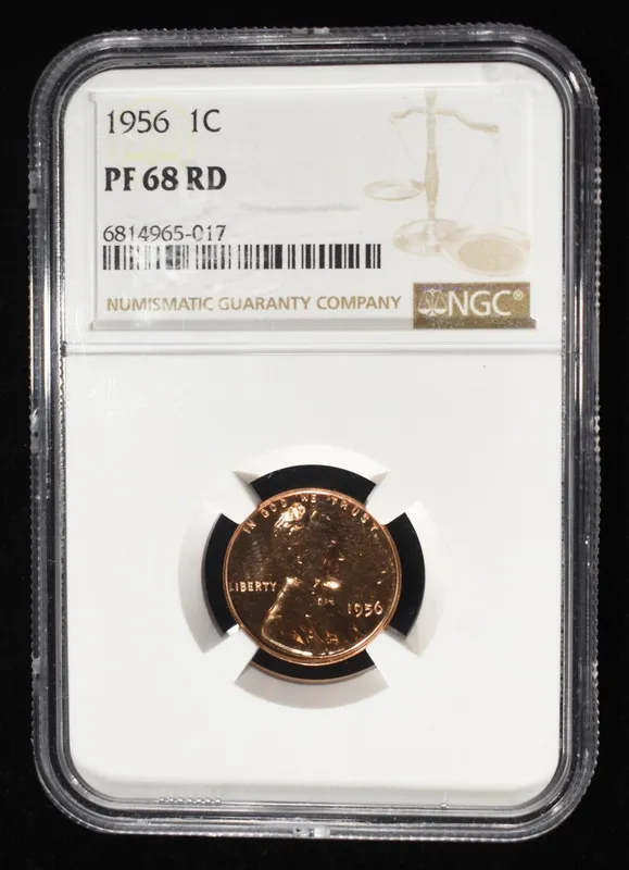 1956 WHEAT CENT NGC PF68 RD from auction in Findlay, Ohio