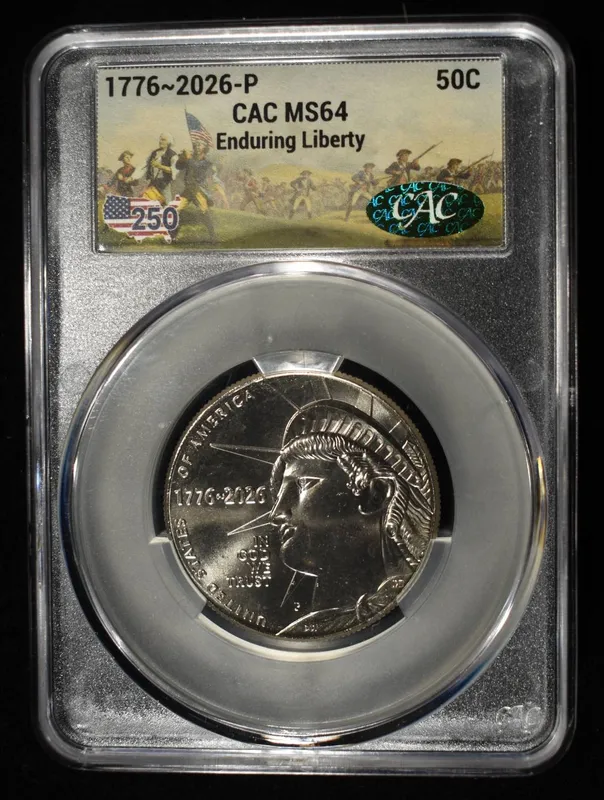1776-2026-P ENDURING LIBERTY 50C CAC MS-64 from auction in Findlay, Ohio