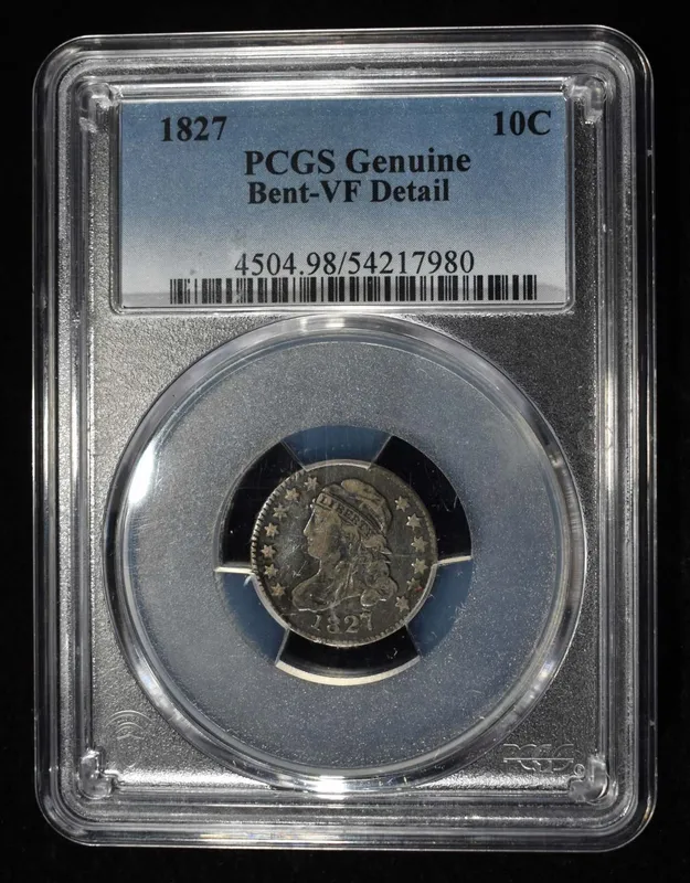 1827 CAPPED BUST HALF DOLLAR PCGS GENUINE from auction in Findlay, Ohio