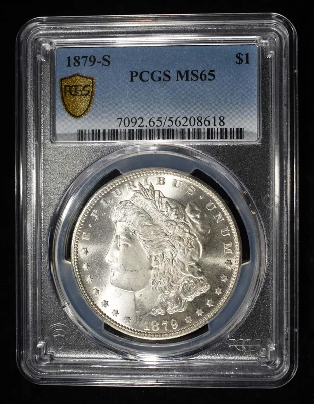1879-S MORGAN DOLLAR PCGS MS-65 from auction in Findlay, Ohio