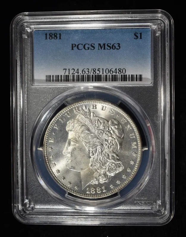 1881 MORGAN DOLLAR PCGS MS-63 from auction in Findlay, Ohio