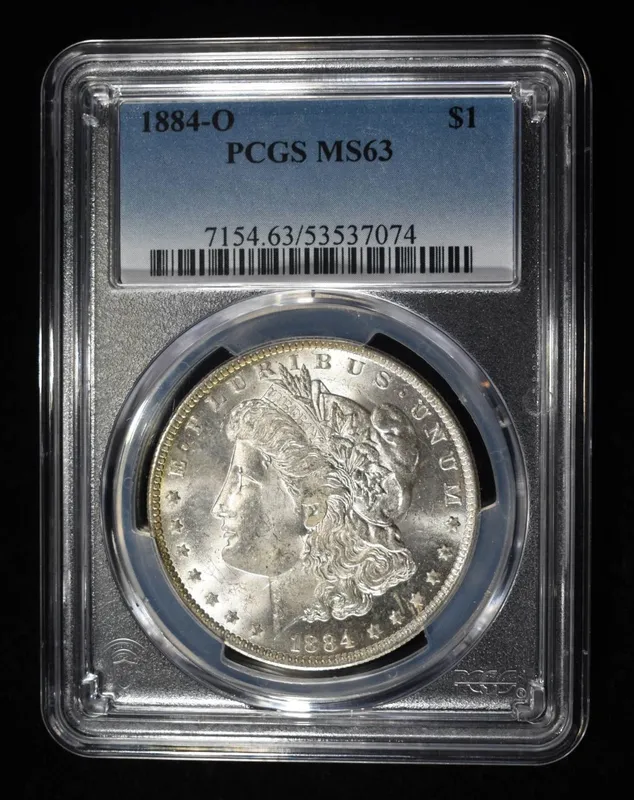 1884-O MORGAN DOLLAR PCGS MS-63 from auction in Findlay, Ohio