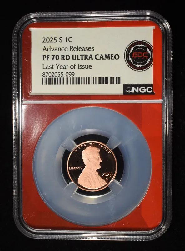 2025-S LINCOLN CENT NGC PR-70 RD ULTRA CAMEO from auction in Findlay, Ohio