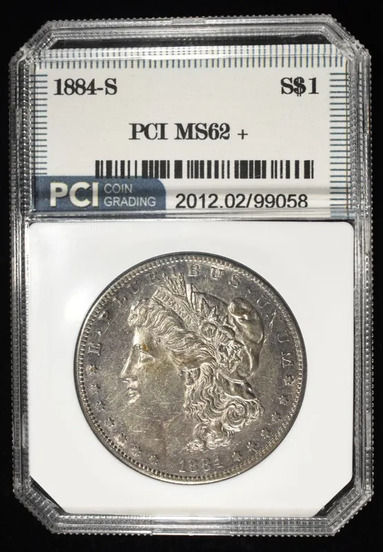 1884-S MORGAN DOLLAR PCI CH BU from auction in Findlay, Ohio