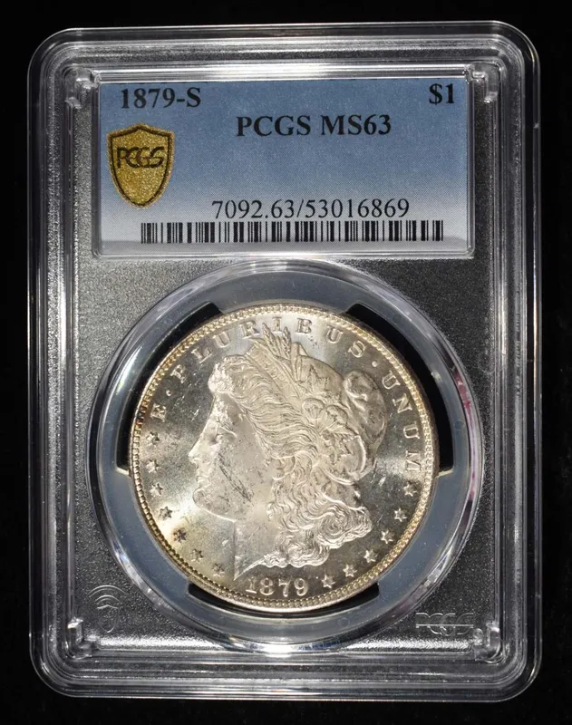 1879-S MORGAN DOLLAR PCGS MS-63 from auction in Findlay, Ohio
